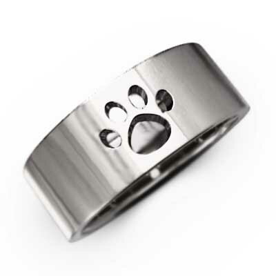 平打ち リング 猫 レディース メンズ ゴールドk10 約7mm幅 大きめサイズ 厚さ約1.4mm 肉球抜き (ホワイト イエロー ピンク)