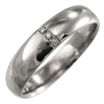 丸い 指輪 レディース メンズ 4月誕生石 天然ダイヤモンド 18金ゴールド 約0.02ct 約5mm幅 (ホワイト イエロー ピンク)