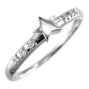 小指 指輪 スター デザイン レディース メンズ 4月誕生石 天然ダイヤモンド 10kゴールド 約0.06ct (ホワイト イエロー ピンク) 1