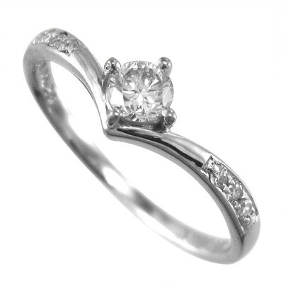 指輪 婚約 ブライダル レディース 4月誕生石 天然ダイヤモンド 18金ゴールド 約0.24ct (ホワイト イエロー ピンク)