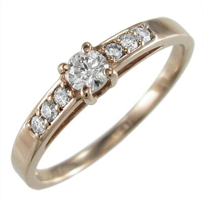 指輪 オーダーメイド 結婚指輪 にも レディース 4月誕生石 天然ダイヤモンド 18金ゴールド 約0.30ct (ホワイト イエロー ピンク)