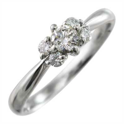 リング レディース メンズ 4月誕生石 天然ダイヤモンド Pt900 約0.15ct