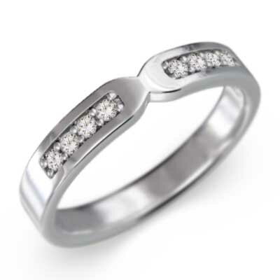 平らな指輪 レディース メンズ 4月誕生石 天然ダイヤモンド プラチナ900 約0.10ct