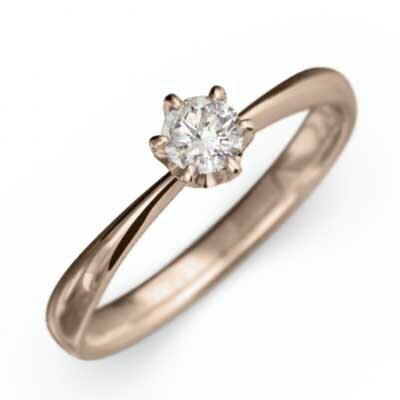 エンゲージ リング レディース 4月誕生石 天然ダイヤモンド k18ゴールド 約0.19ct (ホワイト イエロー ピンク)