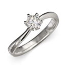 婚約指輪 レディース 4月誕生石 天然ダイヤモンド 18金ゴールド 約0.31ct (ホワイト イエロー ピンク)