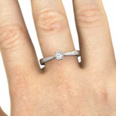 婚約指輪 レディース 4月誕生石 天然ダイヤモンド Pt900 約0.19ct