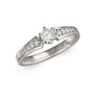 オーダーメイド 婚約 指輪 レディース 4月誕生石 天然ダイヤモンド 18金ゴールド 約0.26ct (ホワイト イエロー ピンク)