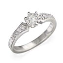 婚約 ブライダル レディース 4月誕生石 天然ダイヤモンド 18金ゴールド 約0.36ct (ホワイト イエロー ピンク)