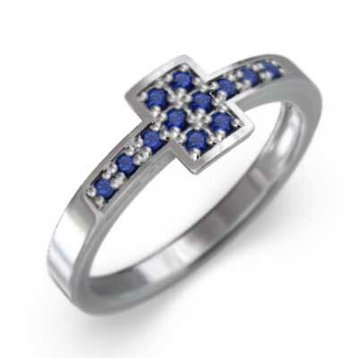 リング レディース 9月 サファイア 10金ゴールド (ホワイト イエロー ピンク) (ガーネット アメジスト アクアマリン ブラックダイヤモンド ルビー ペリ...