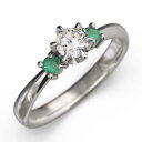 オーダーメイド 結婚指輪 にも レディース 5月 エメラルド 天然ダイヤモンド 18金ゴールド 約0.31ct (ホワイト イエロー ピンク) (ガーネット ア...