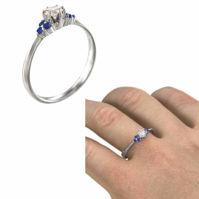 結婚指輪 にも レディース 1月 ガーネット 天然ダイヤモンド プラチナ900 約0.18ct (ガーネット アメジスト アクアマリン ブラックダイヤモンド エメラルド ルビー ペリドット サファイア ピンクサファイア ピンクトルマリン ブルートパーズ シトリン 他)