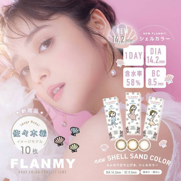 【2箱セット1箱10枚×2箱】カラコン フランミー ワンデー 度あり 度なし DIA14.5mm BC8.6mm 佐々木希 FLANMY1day ナチュラル 送料無料 カラコン