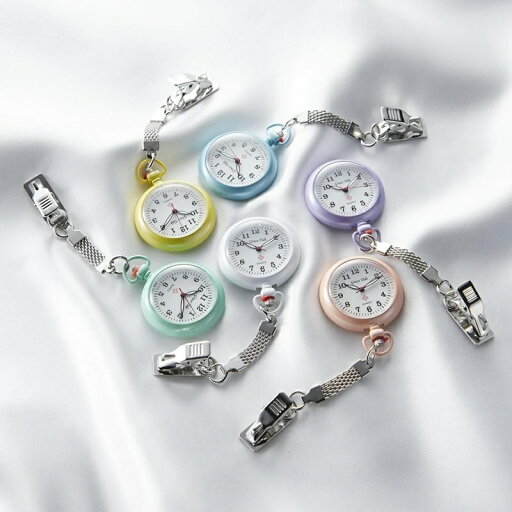 ナースウォッチ 日本製ムーブメント採用 ナース時計 クリップ時計 蓄光 看護師 医療 懐中時計 レディース おしゃれ かわいい メール便