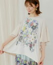 is ScoLar イズスカラー シチリアコラージュ チュール 重ね袖 プルオーバー Tシャツ 夏 レディース 半袖 おしゃれ カットソー