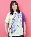 【SALE 10%OFF】 ScoLar スカラー 花 アニマル柄 バイカラー 切り替え チュニック Tシャツ 夏 レディース 半袖 おしゃれ カットソー ゆったり 30代 40代