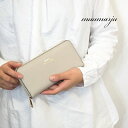 muumarju ムーマージュ 角シボ ロングラウンド レディース 長財布 きれいめ ラウンド ファスナー くすみカラー 収納力 おしゃれ カジュアル 大人 カワイイ ピンク ベージュ グレー ブラック(4)