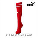 お取り寄せ プーマ ライン入り ストッキング ジュニア プーマレッド