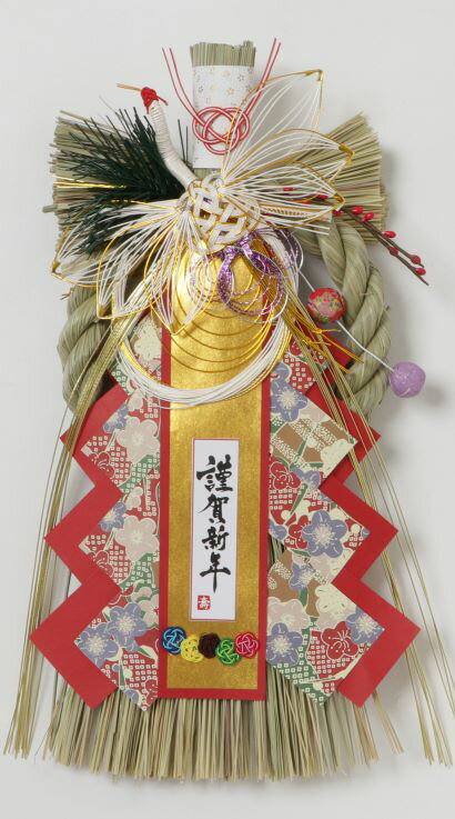 五色梅飾り 彩鶴【お正月飾り】【お正月しめ飾り】【お正月リース】【正月飾り】【正月玄関飾り】