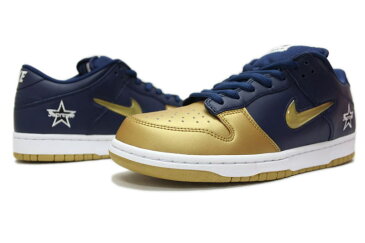 【送料無料】NIKE SB　DUNK LOW OG QS　SUPREME GOLD NAVY　CK3480-700　ナイキ ダンク ロー SB シュプリーム 金 紺 【未使用】【中古】