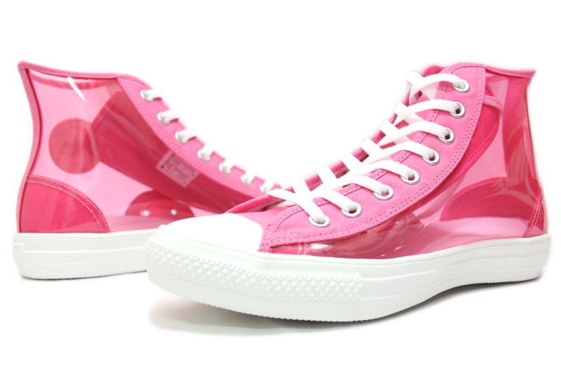 【送料無料】CONVERSE　ALL STAR LIGHT CLEARMATERIAL HI　PINK　コンバース オールスター ライト クリアマテリアル ハイ ピンク 【未使用品】【中古】