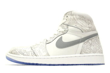 【送料無料】NIKE　AIR JORDAN 1 RETRO HI OG LASER　白×銀　705289-100　ナイキ エアジョーダン 1 レトロ ハイ レーザー【未使用品】【中古】