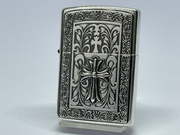 送料無料 ZIPPO[ジッポー]ZP ソリッドフレームメタル SV クロス【楽ギフ_包装】