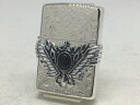 【送料無料】ZIPPO[ジッポー]銀ミラー ハンドカット ウィングメタル オニキス【楽ギフ_包装】