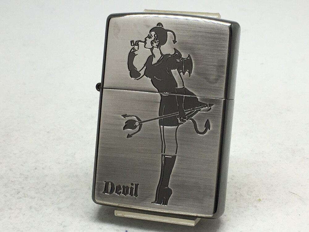 楽天sonnetteZIPPO[ジッポー]両面加工 ガール柄 デビル SBサテン【楽ギフ_包装】