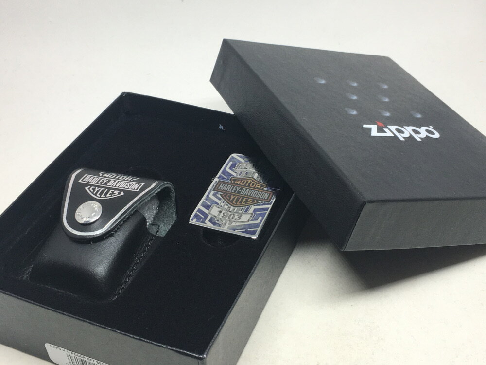 ハーレーダビットソンジッポ ZIPPO[ジッポー]HAELEY-DAVIDSON(ハーレーダビットソン)29159専用革ケース付きセット【送料無料】【楽ギフ_包装】