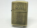 楽天sonnette【送料無料】ZIPPO[ジッポー]ユーズドフィニッシュスカル OVER WORK! （働き過ぎの自分へ、またはあの人へ）2UDB-OVER【楽ギフ_包装】