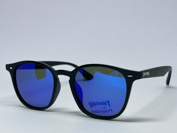 ���󥰥饹 THRASHER ����å��㡼 1030MR BK-BL �и����ߥ顼��󥺡��֥롼��ܥߥ顼�ڳڥ���_������