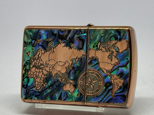 送料無料 ZIPPO[ジッポー]アーマー両面加工 世界地図 Shell-World Map CO【楽ギフ_包装】