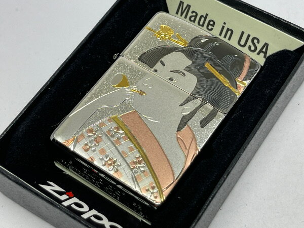 ZIPPO[ジッポー]伝統工芸 ZP 電鋳板 ビードロを吹く女(びーどろをふくおんな)【楽ギフ_包装】