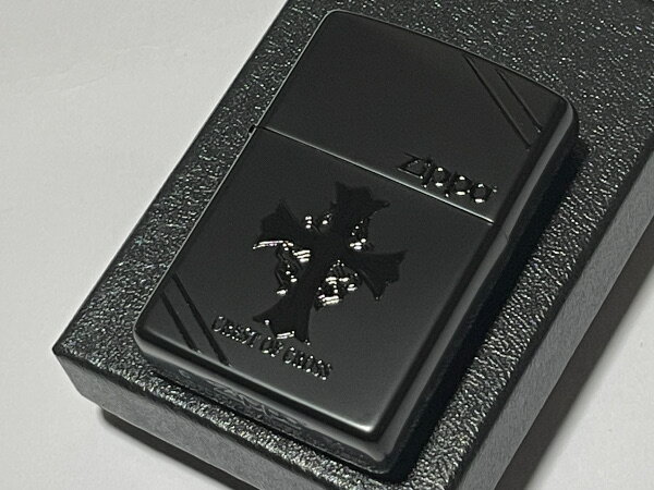 送料無料 ZIPPO[ジッポー]2面連続盛上げペイント加工 EMBOS PRINT クロス 2BKR-CROSS【楽ギフ_包装】