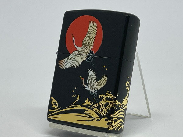 送料無料 ZIPPO[ジッポー]和柄デザイン Japanese Deesign 鶴 2BKG-CRANE【楽ギフ_包装】