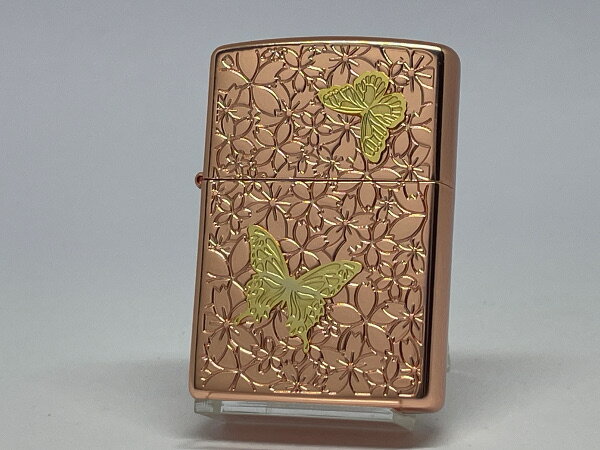 送料無料 ZIPPO[ジッポー]マットシリーズ M・蝶と桜 ピンク【楽ギフ_包装】