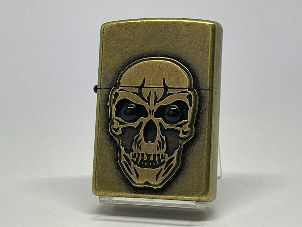 ZIPPO[ジッポー]ZP ビッグメタル スカル＆オニキス【楽ギフ_包装】