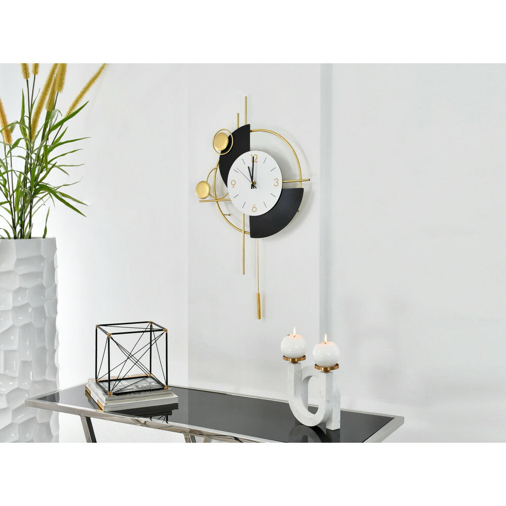 アルテ ダル モンド Arte Dal Mondo (アルテダルモンド) 掛け時計 OW014B Geometric Composition イタリア デザイン クオーツ 掛時計 振り子付き【正規輸入品】 [2]