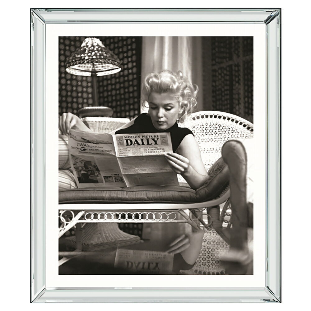 ブルックペース Brookpace Fine Arts ピクチャー アート (鏡面仕上げ 額縁 フレーム) マリリン モンロー (マリリンモンロー Marilyn Monroe) マンハッタン コレクション 新聞 AAD524 イギリス製 正規輸入品