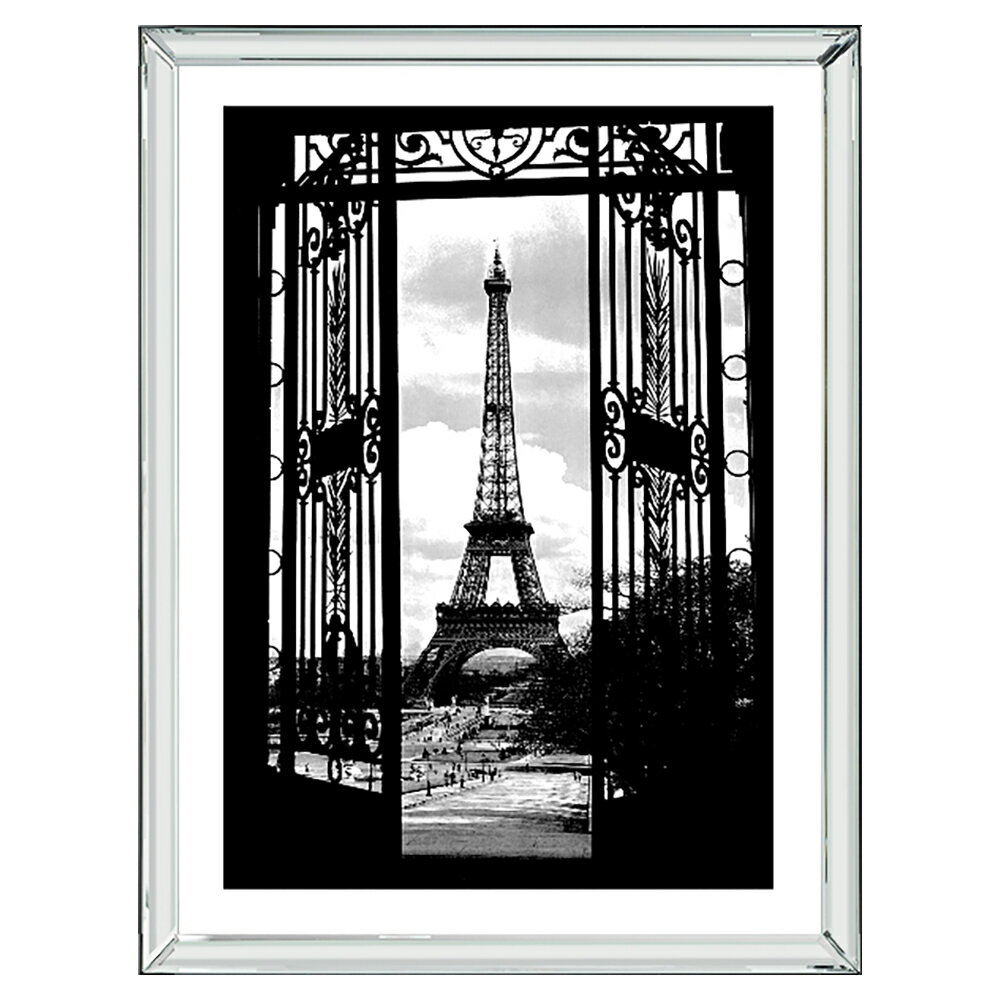 ブルックペース Brookpace Fine Arts ピクチャー アート (鏡面仕上げ 額縁 フレーム) シティ マンハッタンコレクション Eiffel Tower エッフェル塔 BVL107 イギリス製 正規輸入品