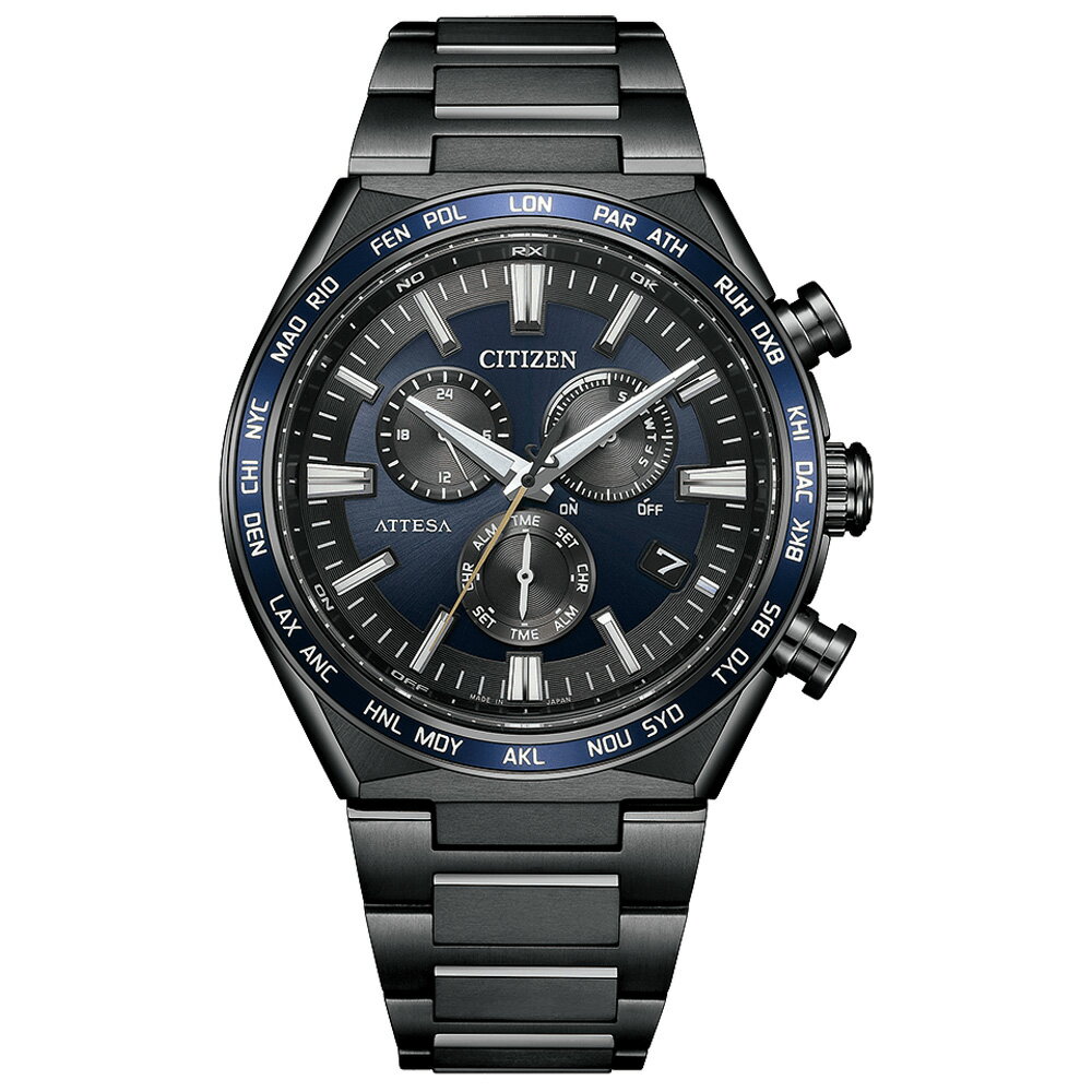 シチズン CITIZEN ATTESA アテッサ CB5967-66L エコドライブ メンズ ACT Line ブラックチタン 電波 長期保証5年付き