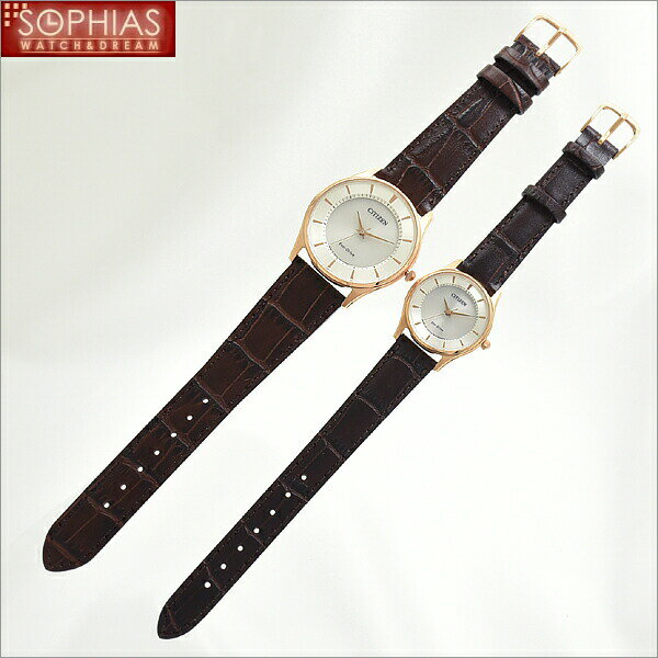 ペアウォッチ シチズン BJ6482-04A／EM0402-05A CITIZEN コレクション エコ・ドライブ ピンクゴールド カーフ革 【長期保証8年付】