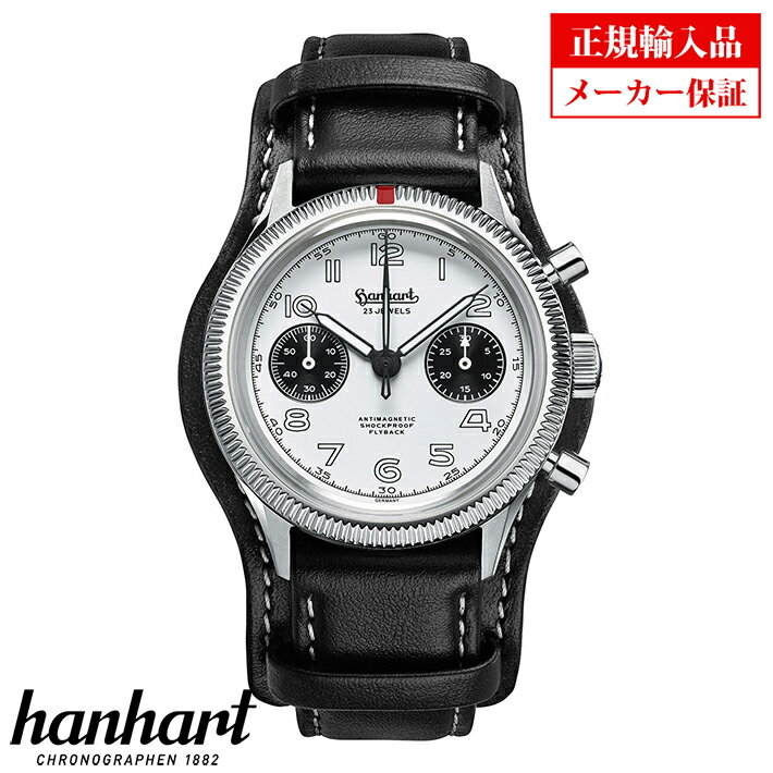 ハンハルト hanhart ハンハルト H701.201-7010 パイオニア 417ES 1954 フライバック パンダ 39 メンズ 手巻腕時計 クロノグラフ 正規輸入品