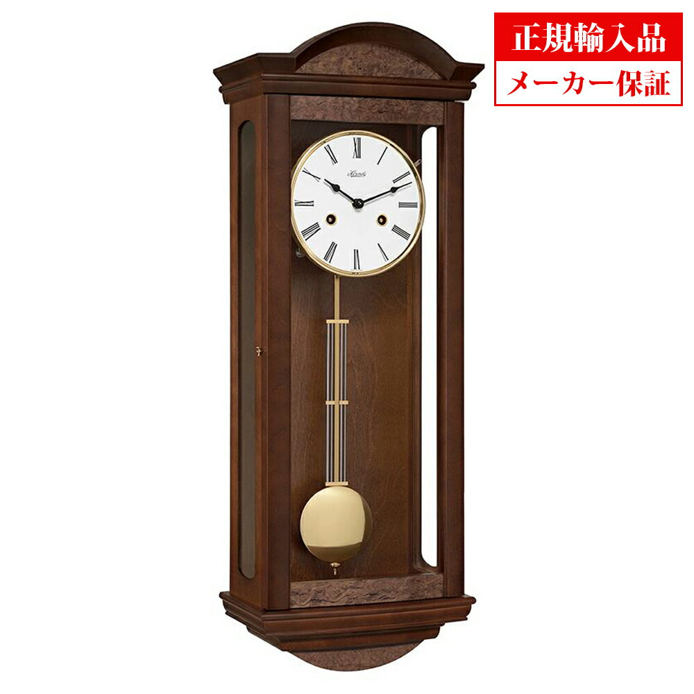 【正規輸入品】ドイツ ヘルムレ HERMLE 71001-030141 機械式 掛け時計 振り子付き 14日巻 バールウッド