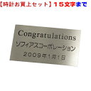 【クロックお買い上げセット】銘板/ネームプレート 15文字まで サイズ 80×45mm No.2 PS-15 【代引き不可・日時指定不可】【記念品・贈答品 名入...