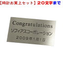 【クロックお買い上げセット】銘板/ネームプレート 20文字まで サイズ 80×45mm No.3 PS-20 【代引き不可・日時指定不可】【記念品・贈答品 名入...