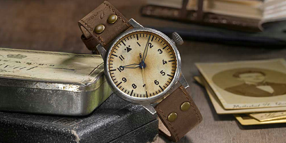 【長期保証5年付】ラコ メンズ腕時計 Laco 861945 ORIGINAL PILOT Florenz Erbstuck オリジナル パイロット フローレンツ エアブシュトゥック 手巻 正規輸入品