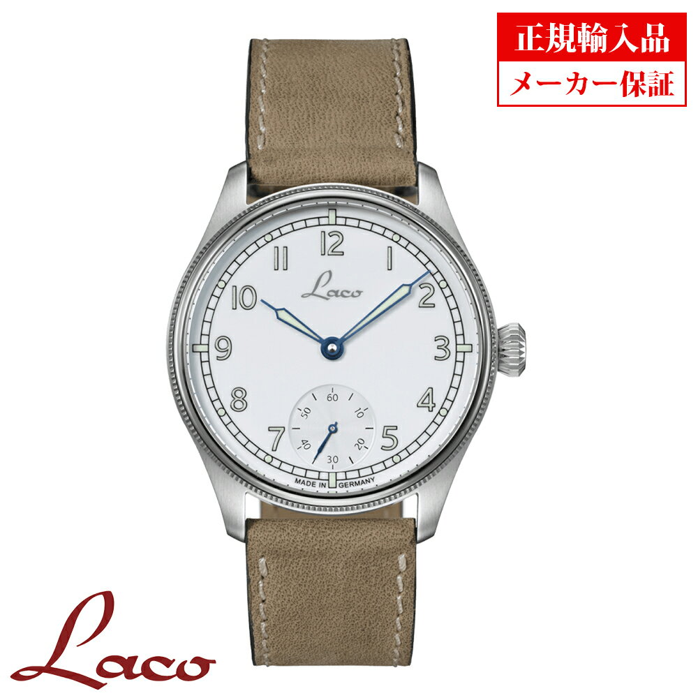 【長期保証5年付き】ラコ メンズ腕時計 Laco 862104.2 NAVY Cuxhaven42.5 ネイビー クックスハーフェン42.5 手巻 正規輸入品