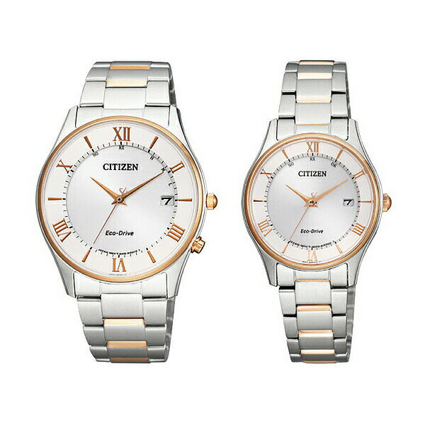 CITIZEN ペアウォッチ シチズン AS1062-59A／ES0002-57A シチズンコレクション エコ・ドライブ電波時計 薄型 ペアウォッチ　【長期保証10年付】