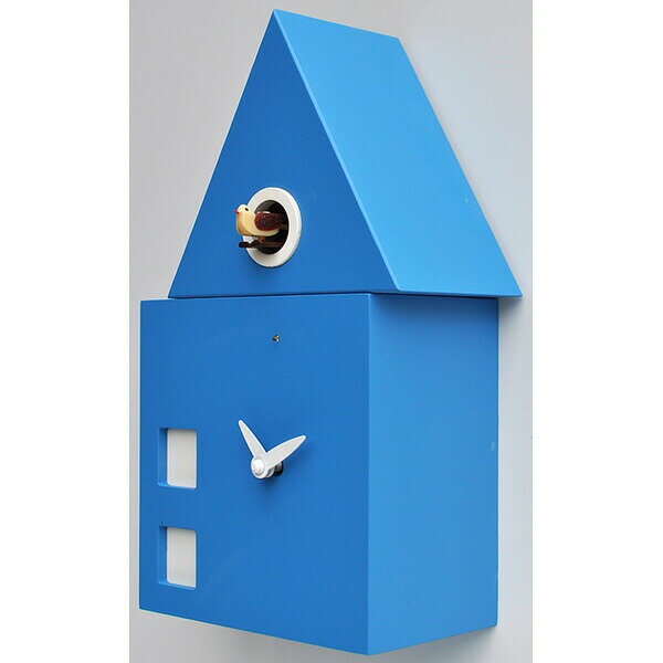 ピロンディーニ Pirondini クオーツ 掛け時計 木製 カッコー時計 (ハト時計) [ART206-blue] Ral 5012a 206 ブルー イタリア製 インテリア クロック メーカー保証付き